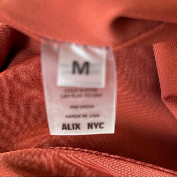 Alix NYC Declan crop top terra cotta long sleeve open back excellent Size M - Picture 7 of 9